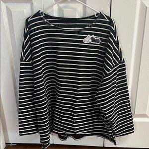 XXL Women’s Top Japan Stripe Cats cotton